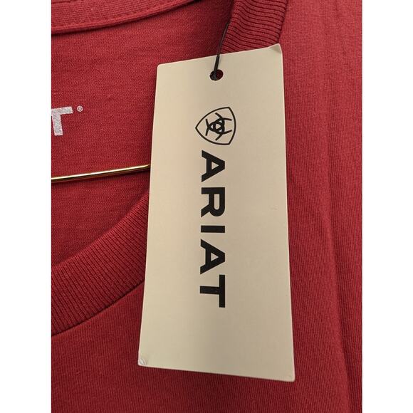 New Men's Ariat Patriot Buffalo Coin T-Shirt in Brick Red size XXL - Picture 5 of 8